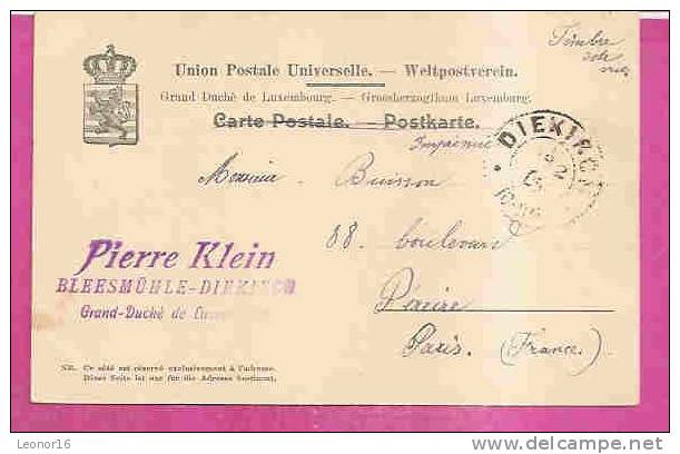 DIEKIRCH   -   * LE DEIVELSELTER *(cpa écrite Par KLEIN PIERRE De LA BLEESMÜHLE *   -  Editeur : NELS   -  Série 9 N°11 - Diekirch