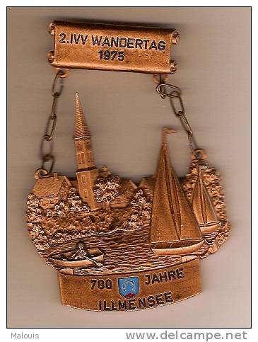 Medaille Ilmensee 1975 Kerk, Schip, Boot, Church, Ship, Boat, Eglise, Bateau - Andere & Zonder Classificatie