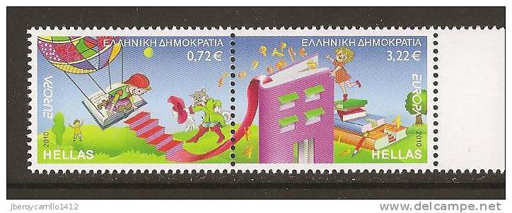 GRECIA - EUROPA 2010 -TEMA ANUAL " LIBROS INFANTILES".- SERIE 2 V: - DENTADOS - 2010