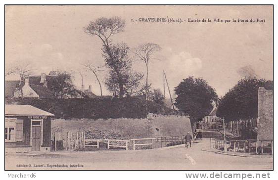 NORD GRAVELINES ENTREE DE LA VILLE PAR LA PORTE DU PORT Editeur O Lecerf  AUX TROIS COINS - Gravelines