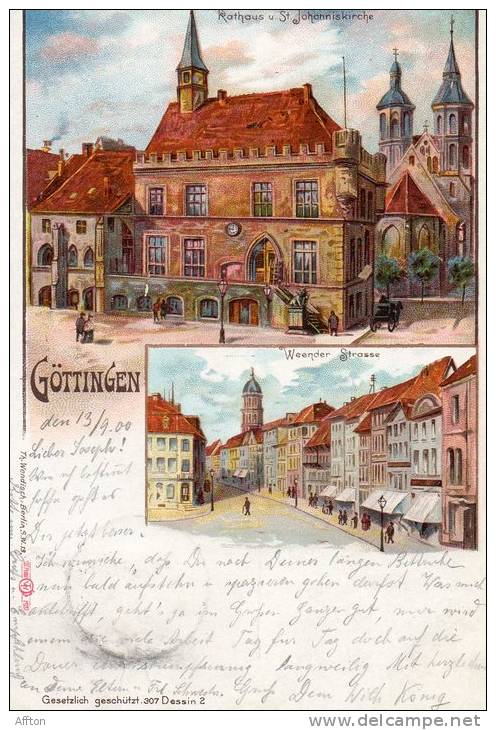 Gruss Aus Gottingen 1900 Postcard - Goettingen