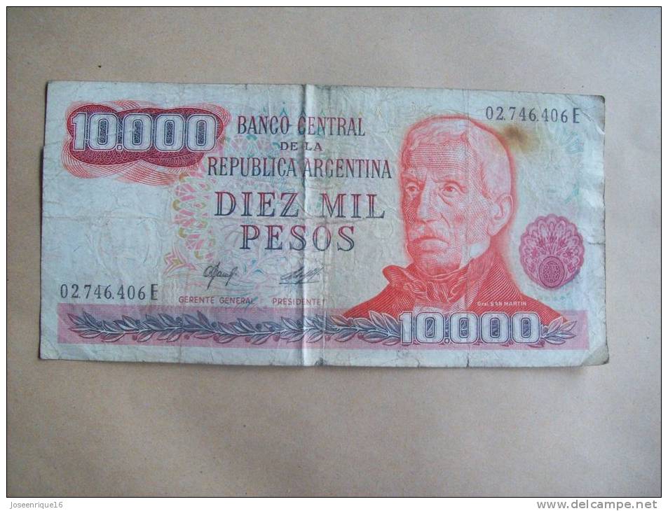 REPUBLICA ARGENTINA DIEZ MIL PESOS 10000  -  02746406E - Argentina