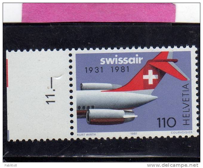 SWITZERLAND - SUISSE - SCHWEIZ - SVIZZERA 1981 SWISSAIR MNH - Neufs