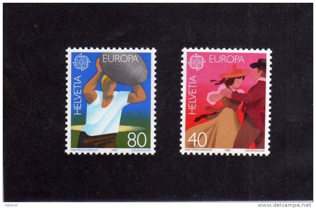 SWITZERLAND - SUISSE - SCHWEIZ - SVIZZERA 1981 EUROPA CEPT FOLKLORE FOLCLORE MNH - Neufs