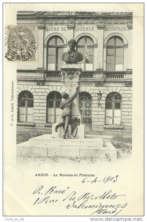 Anzin Le Monument Fontaine 1903 - Anzin