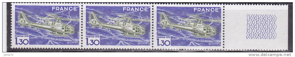 N° 1805: Bloc De 3 Timbres: Série Grandes Réalisations: Héliocoptère " La Gazelle " - Neufs