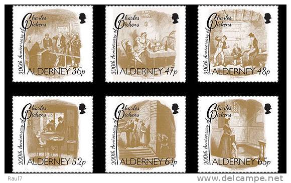 ALDERNEY 2012 // 200 Ann De CH. Dickens // 6v Neufs ** MNH - Alderney