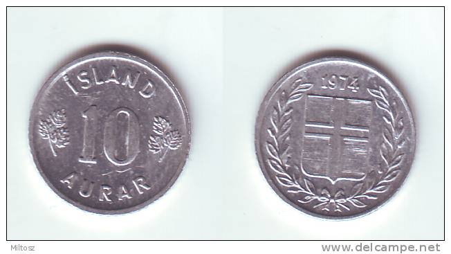 Iceland 10 Aurar 1974 - Islanda