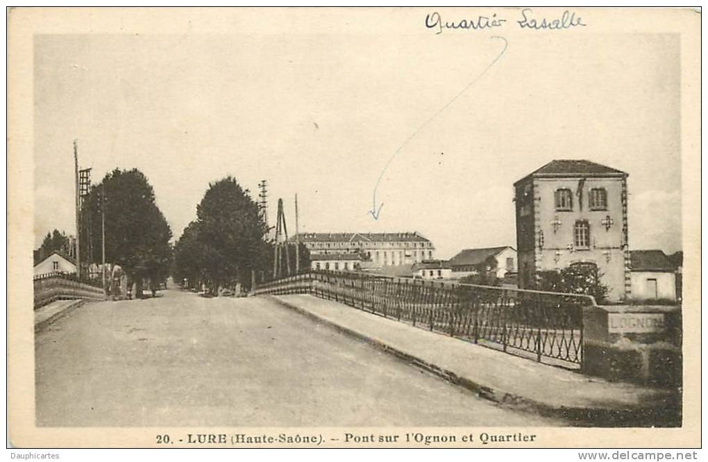 Lure : Pont Sur L'Ognon Et Quartier Lasalle. 2 Scans. Edition CLB - Lure