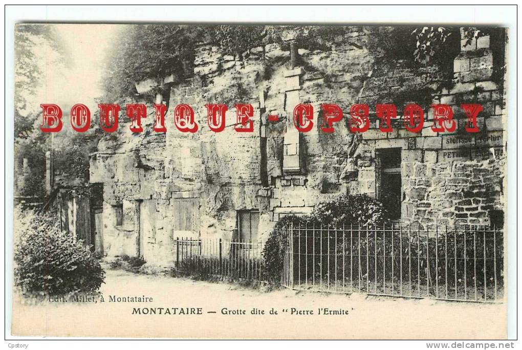 60 - MONTATAIRE - Grotte Dite De " Pierre L'Ermite "- Dos Scané - Montataire