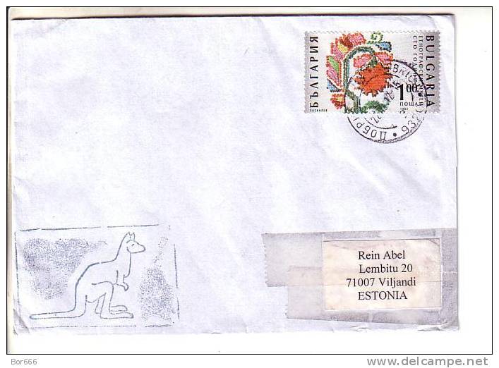 GOOD BULGARIA Postal  Cover To ESTONIA 2012 - Good Stamped: Flower / Art - Lettres & Documents