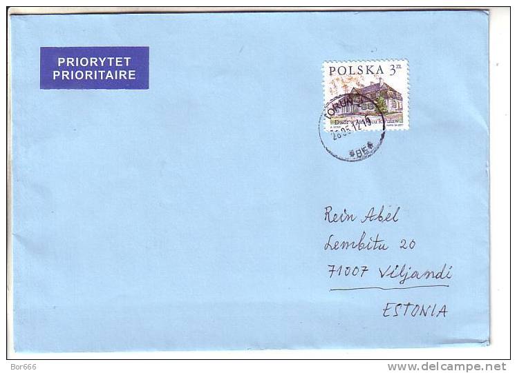 GOOD POLAND Postal Cover To ESTONIA 2012 - Good Stamped: Architecture - Covers & Documents