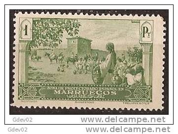 MA115SASF-A918-TANIMGRANO.Maroc.Marocco  MARRUECOS ESPAÑOL PAISAJES Y MONUMENTOS 1928  (Ed 115**) Sin Charnela LUJO RARO - Granjas