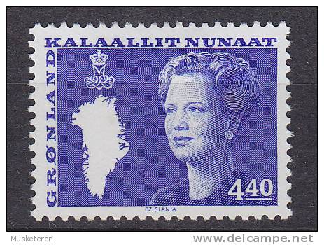 Greenland 1989 Mi. 190, 4.40 Kr Königin Queen Margrethe II. (Cz. Slania) MH* - Neufs