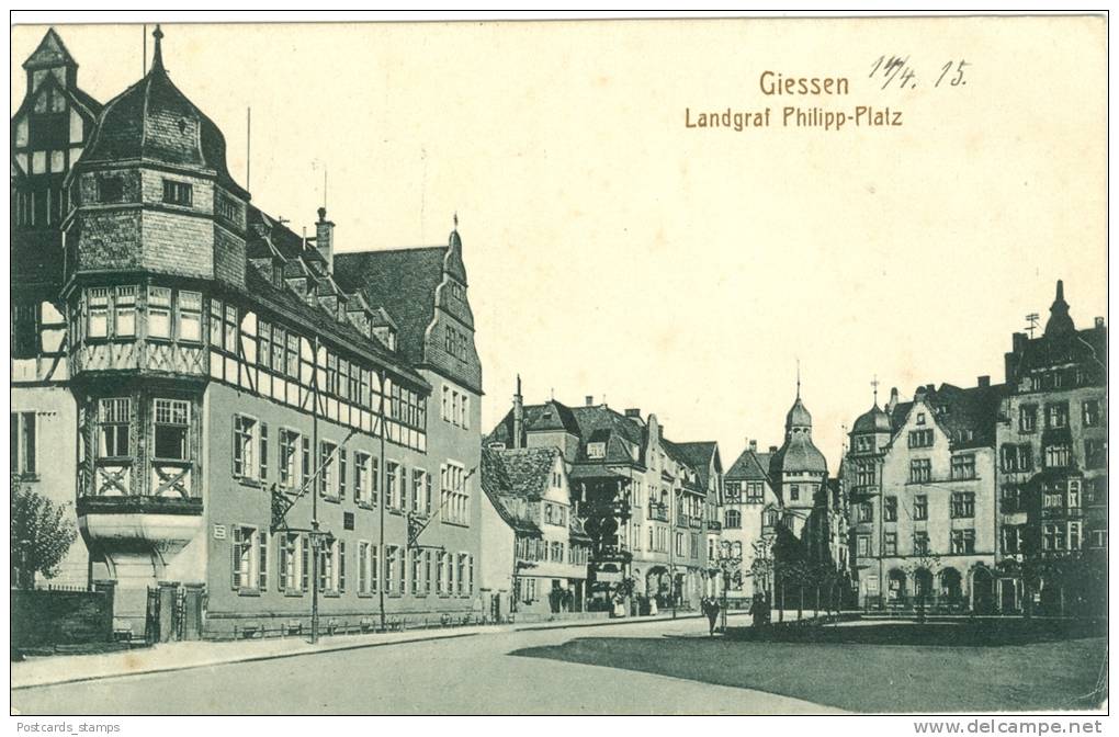 Giessen, Landgraf Philipp Platz, Feldpost AK 1915 - Giessen