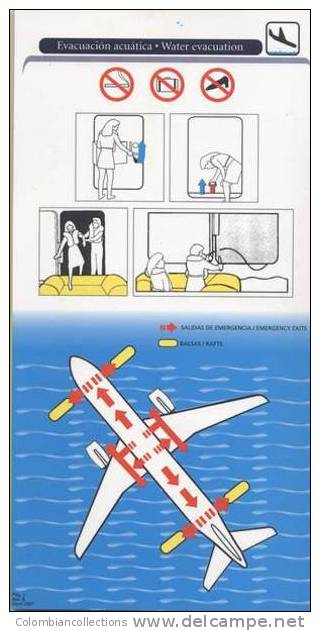 Lote TSA33, El Salvador, Taca, A 319, Tarjeta De Seguridad, Safety Card - Veiligheidskaarten