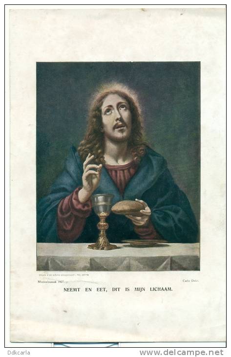 1 Afbeelding Uit Oude Missiealmanak 1927 - Jesus - Size 17 Cm X 26 Cm - Formato Grande : 1921-40