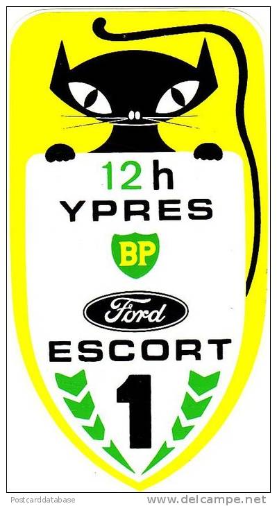12h Ypres - Ford Escort - & Sticker, Race - Adesivi