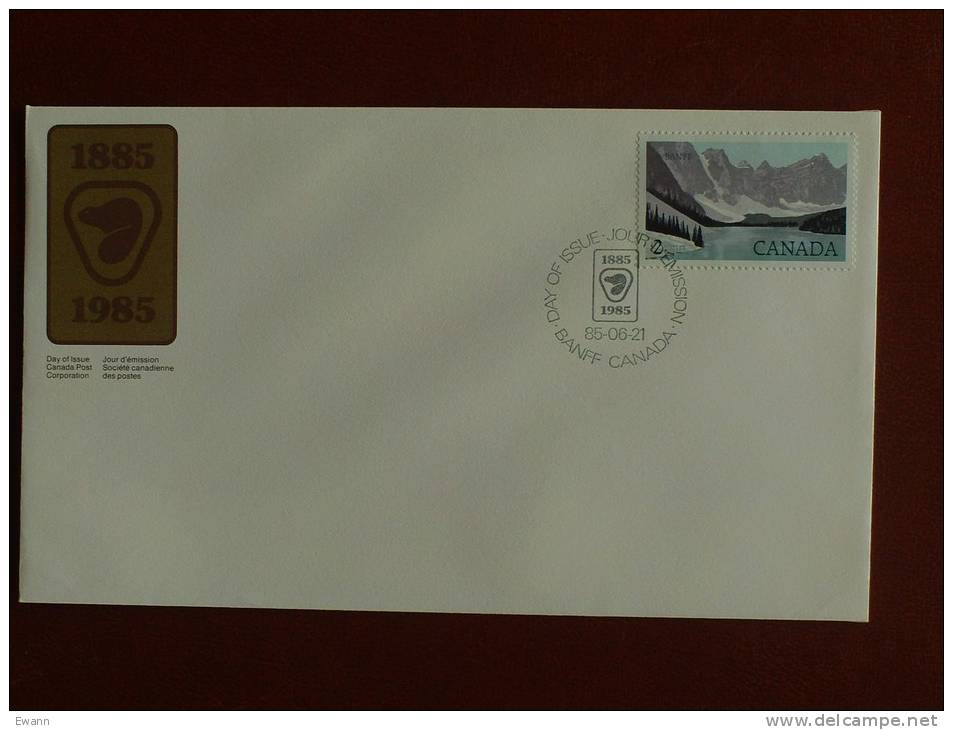 Canada - FDC 1985 - YT 918 - Parc National De Banff - 1981-1990