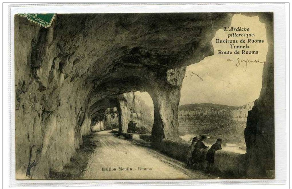 Environs De RUOMS. Tunnels Route De Ruoms - Ruoms