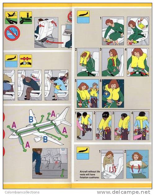 Lote TSA36, USA, Continetal Airlines, B737-700, Tarjeta De Seguridad, Safety Card - Safety Cards