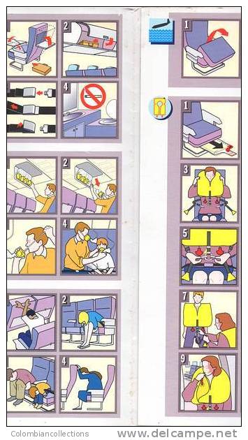 Lote TSA38, USA, Delta Airlines, MD-88, Tarjeta De Seguridad, Safety Card - Veiligheidskaarten