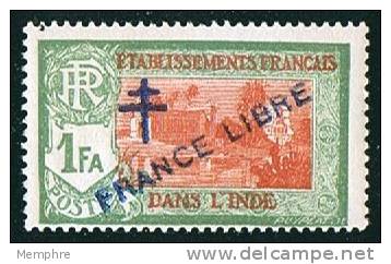 INDE ßurcharge »Croix De Lorraine Et FRANCE LIBRE»  Maury  209 IIa ** - Ungebraucht