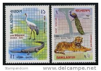 Bangladesh #247-48 Mint Never Hinged Dakah Zoo Set From 1984 - Bangladesch