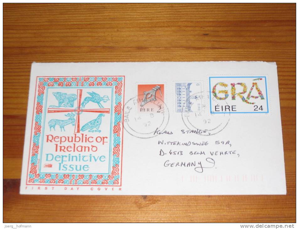Cover Ireland Irland Stamped Dublin  Baile Atha Cliath 1992 - Lettres & Documents