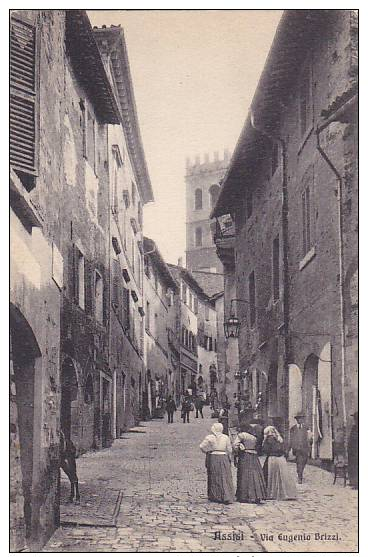 Via Eugenio Brizzi, Assisi (Perugia), Umbria, Italy, 1900-1910s - Perugia