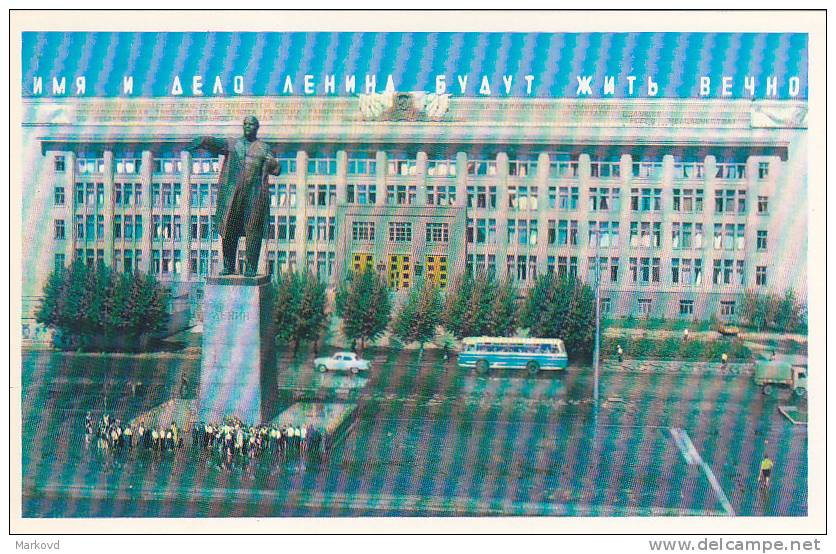 02257 LENIN Monument Saratov Russia Auto Bus - Monuments