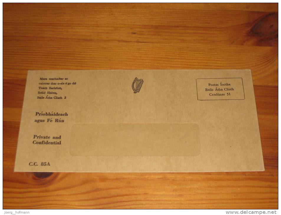 Cover Ireland Irland Mint Unused ** Official Dienstbrief Private And Confidential - Covers & Documents