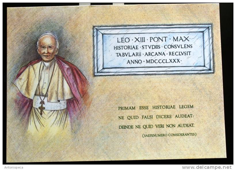 VATICANO 1984 - OFFICIAL POSTCARD 400 LIRE ARCHIVIO SEGRETO LEO XIII - Entiers Postaux