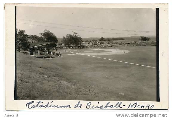 Nicaro Nickel Mines Estadio De Beisboll Base Ball Stadium Stade  Real Photo - Cuba