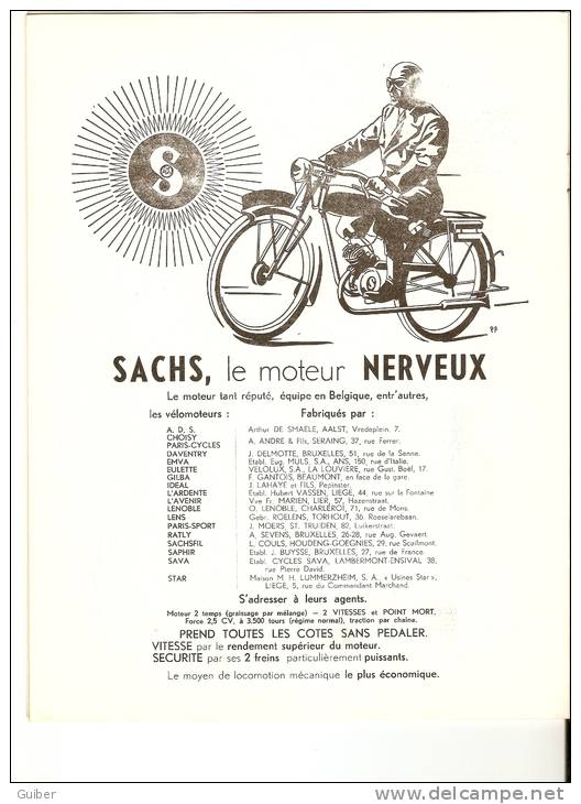 Revue Mensuelle Velo-moteurs Mars 1950 N°2 Whizzer,nsu,le Vespa,mosquito Le Bernardet....210X272mm Voir Scan - Advertising