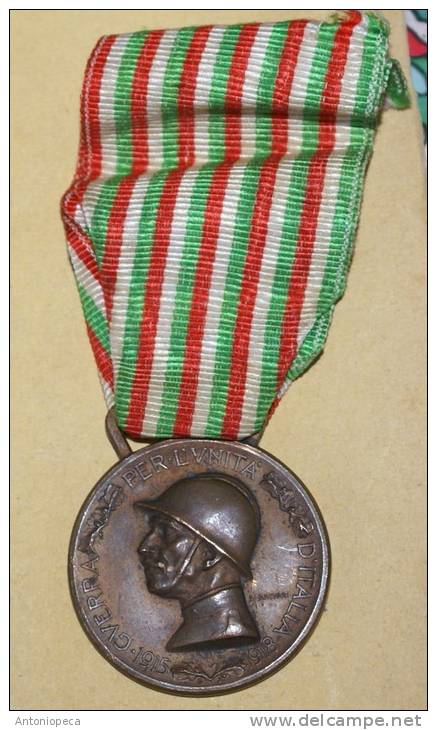 MEDAGLIA GUERRA PER L'UNITA' D'ITALIA  1915-18 - Italy