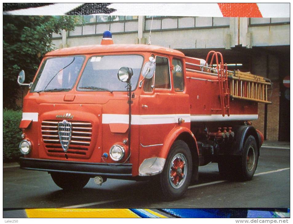 ALFA ROMEO 1000  VIGILI DEL FUOCO V.F POMPIERI Stabilimento Di Arese - Camion, Tir