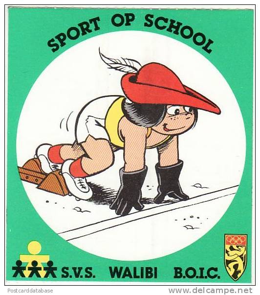 Sport Op School - Olympische Mascotte - B. O. I. C. - BRT - S. V. S. - Walibi - & Sticker - Stickers