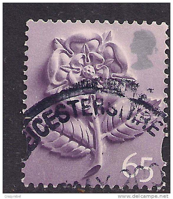 GB 2001 - 2002 QE2 65p DEFINITIVE USED TUDOR ROSE STAMP SG EN 4.( C927 ) - England