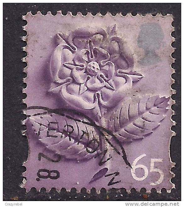 GB 2001 - 2002 QE2 65p DEFINITIVE USED TUDOR ROSE STAMP SG EN 4.( C928 ) - Angleterre