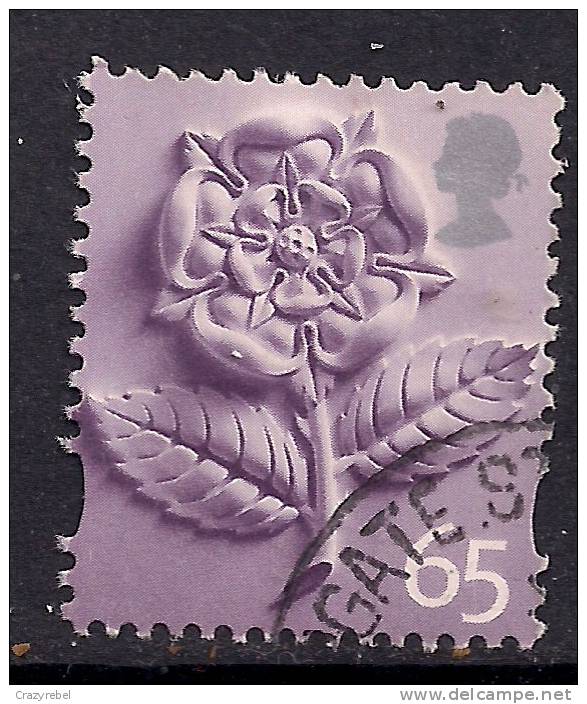 GB 2001 - 2002 QE2 65p DEFINITIVE USED TUDOR ROSE STAMP SG EN 4.( C947 ) - England