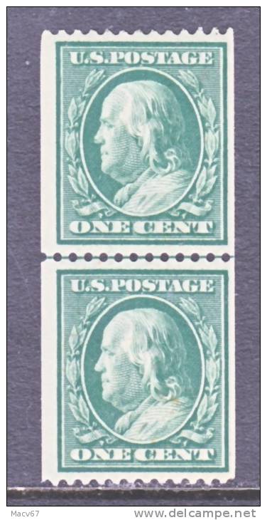 U.S. 348  LINE PAIR  **  Double Line Wmk. Perf 12 - Unused Stamps