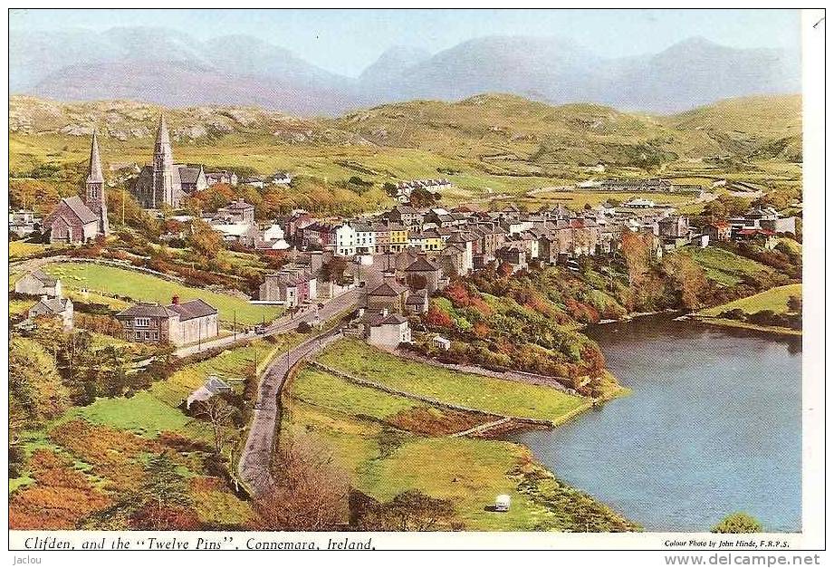 CLIFDEN AND THE"TWELVE PINS " CONNEMARA ,COLORISEE REF 27936 - Galway