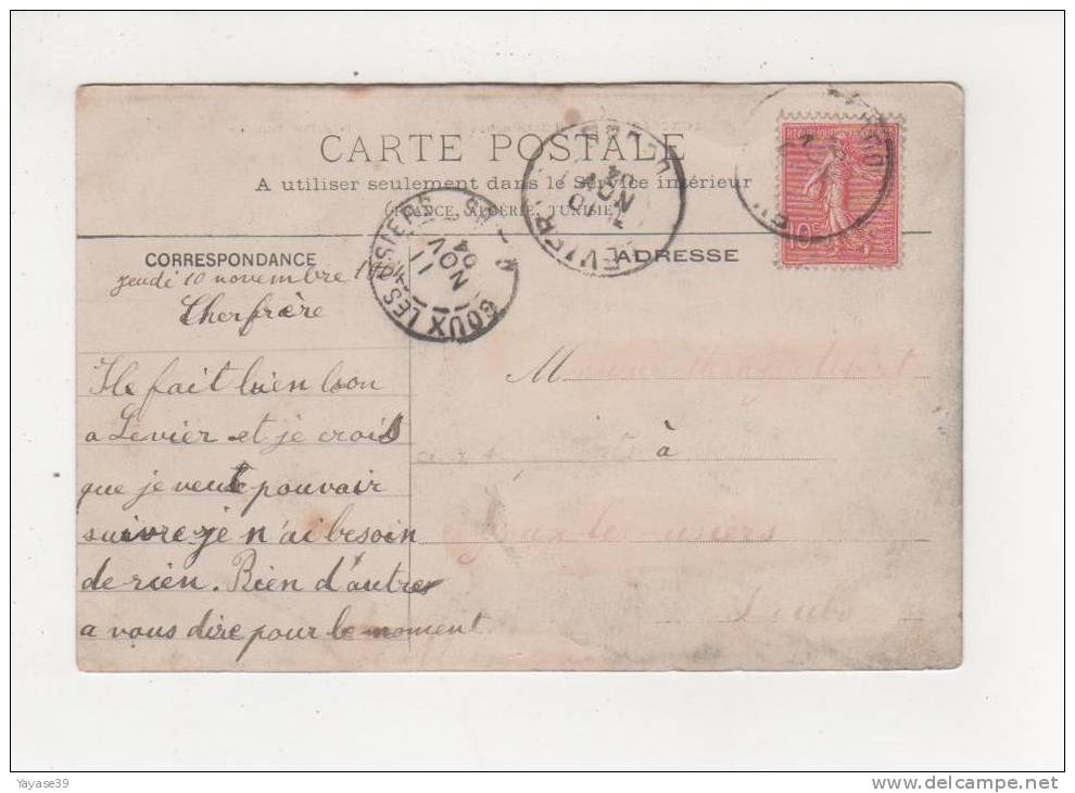 25 Sombacour Le Col Des Roches Maisons Jardins Personnages Belle CPA écrite En 1904 - Other & Unclassified