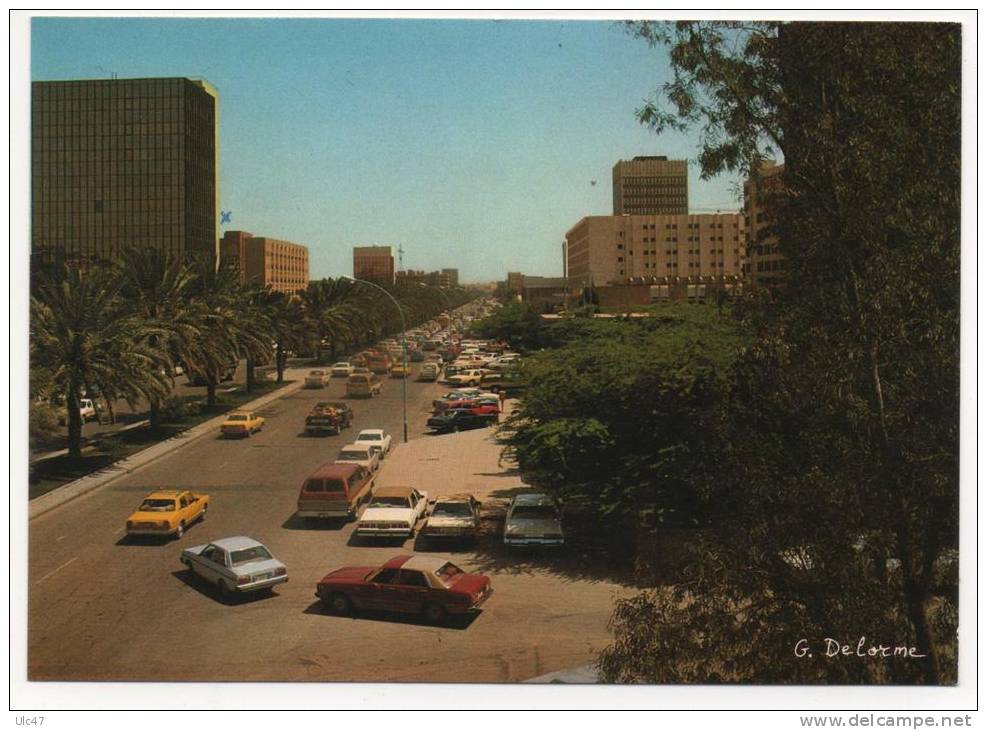 - RIYADH (Saudi Arabia) - University Avenue - Photo Gérard Delorme. - Scan Verso - - Arabia Saudita