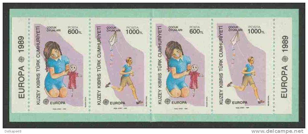 Cyprus Turkish Chypre Turque 1989 MH 2 (Mi 249 /50) YT 226 /7 ** Children's Games / Kinderspiele - Europa Cept - Unused Stamps