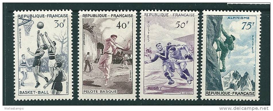 France 1956 Sports Set Sg 1297-1300, Scott 801-804,  MM - Other & Unclassified