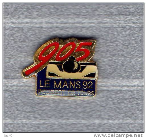 Pin´s  Sport  Automobile  Peugeot  905, LE MANS  1992,Peugeot . D.R.  De  TOURS - Peugeot