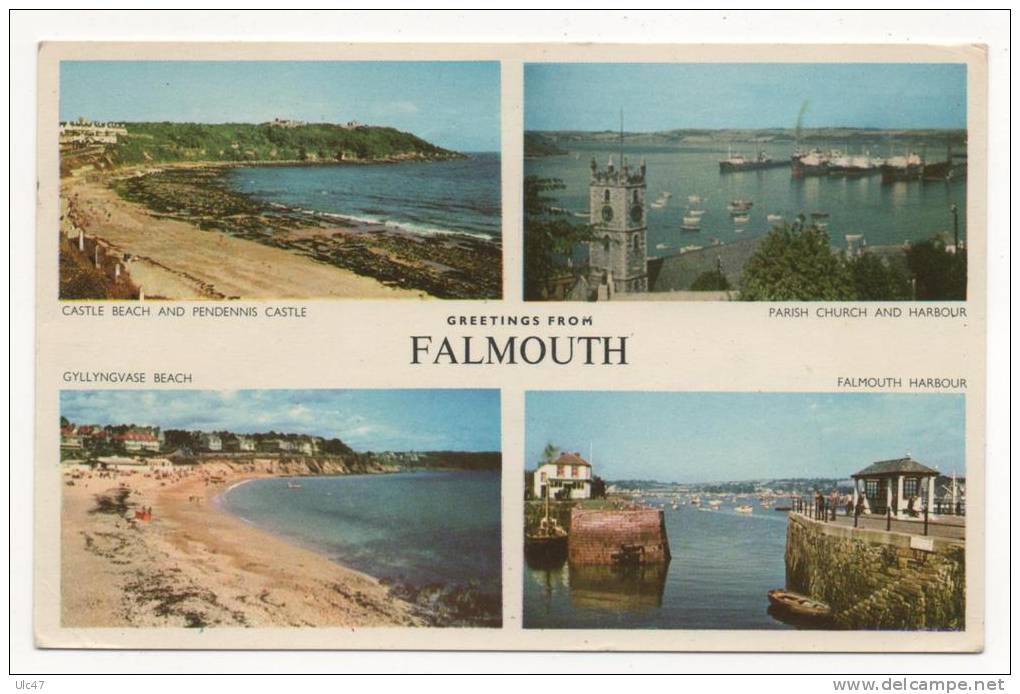 - GREETINGS FROM FALMOUTH.  - Format: 14cmx9cm. - Scan Verso - - Falmouth