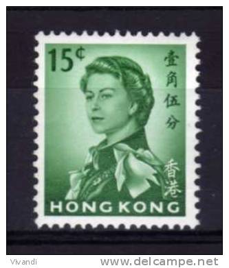 Hong Kong - 1962 - 15 Cents Definitive (Upright Watermark) - MH - Nuevos